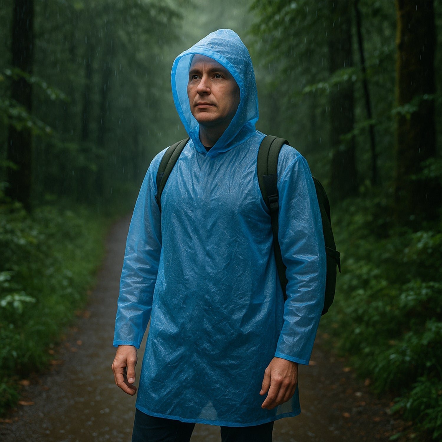Transparent Disposable Hooded Raincoat Transparent Disposable Hooded Raincoat
